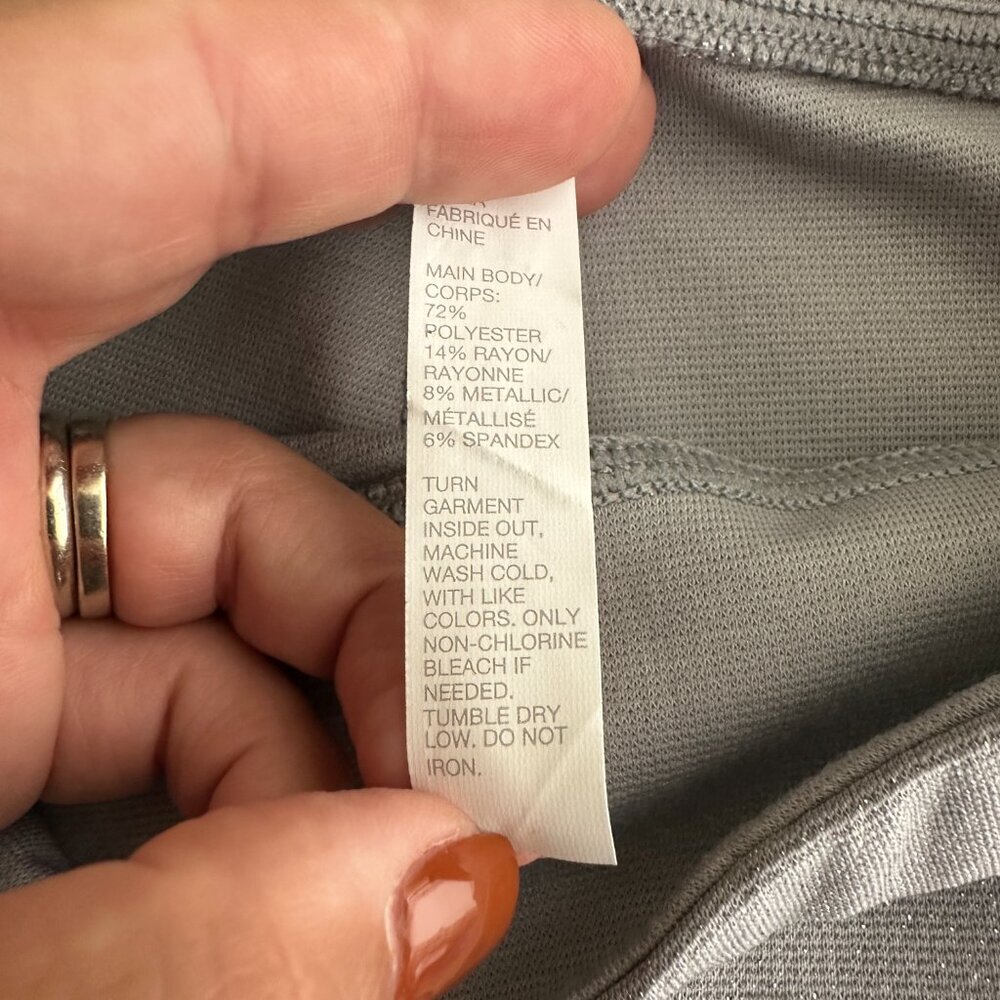 2/$30 Zella Workout Leggings Light Gray Medium #A1497 - Picture 6 of 7